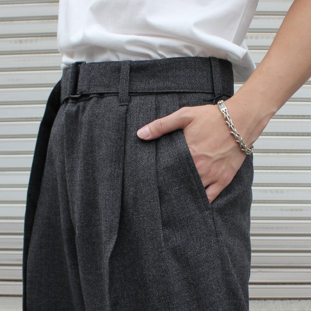 stein(シュタイン)/ BELTED WIDE STRAIGHT TROUSERS -CHARCOAL- #ST283(6)