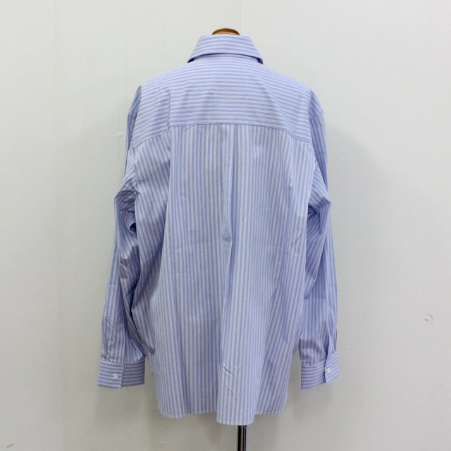 CAMIEL FORTGENS(J~G tH[gQX)/ big shirt raw, cotton, stripe. -blue stripe- #CF.12.04.03(6)