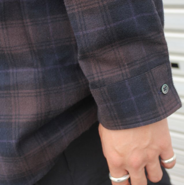 stein(シュタイン)/ OVERSIZED COTTON FLANNEL SHIRT -DARK NAVY CHCK ...