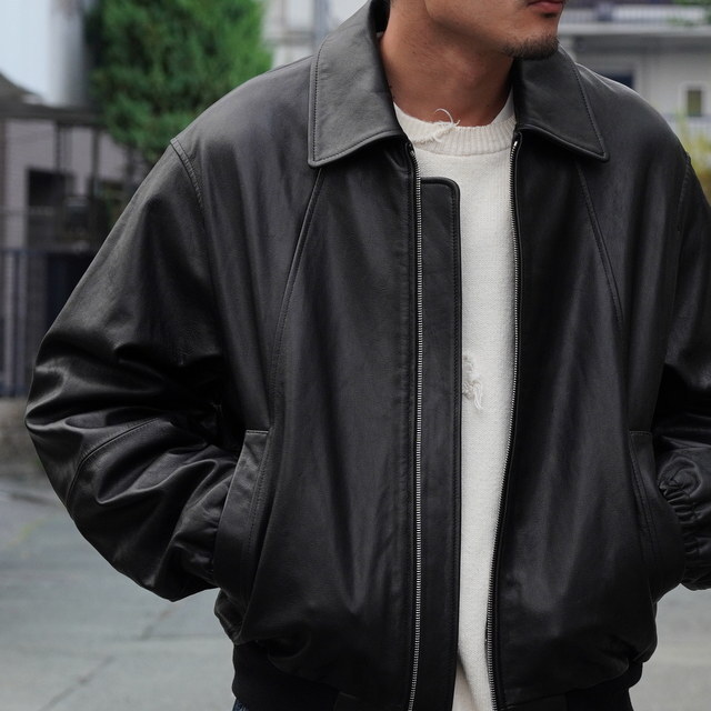 [24AW]ssstein(V^C) / LEATHER ZIP SHORT JACKET -BLACK- #ST921(6)