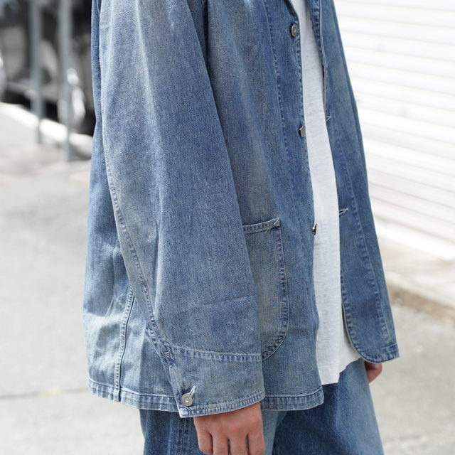 ULTERIOR(AeA) / FADED LIGHT DENIM COVERALL  -FADED BLUE- #USH65-KC200-B(6)