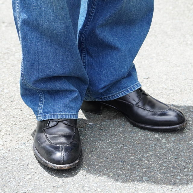 y25AWzHERILL(w)/ US NAVY DENIM TROUSERS -VINTAGE WORN- #25-030-HL-8020(6)