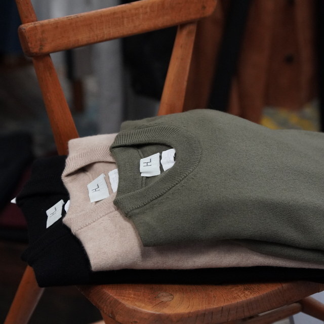 y25AWzHERILL(w)/ Golden cash Pullover -NATURAL,KHAKI,BLACK- #25-080-HL805030(6)