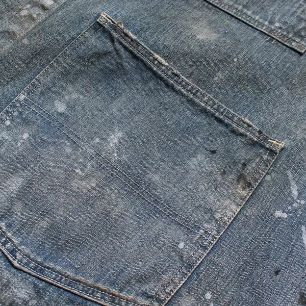 BOWWOW(oEE)/PAINT-STAINED ENGINEER'S COVERALL -AGED INDIGO- #BW252-PSEC(6)