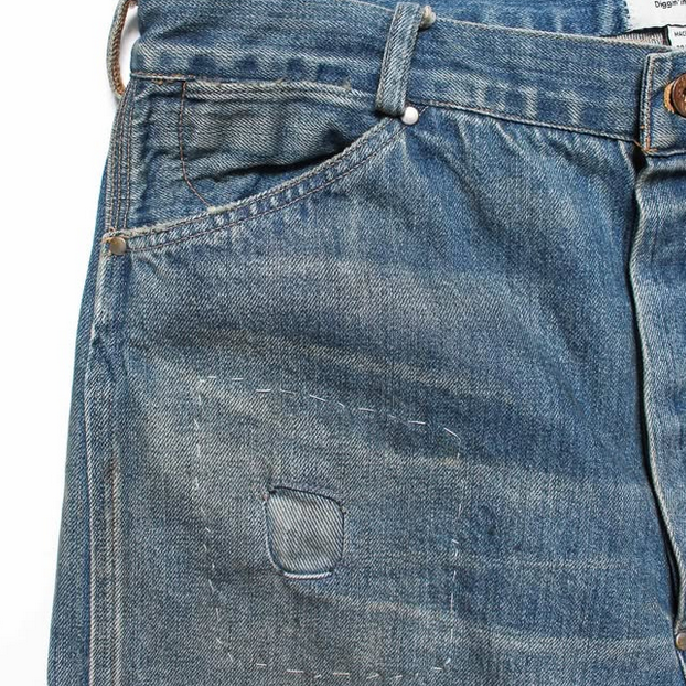 BOWWOW(oEE)/MINER'S REPAIRED DENIM WORK PANTS -AGED INDIGO- #BW252-MRDWP(6)