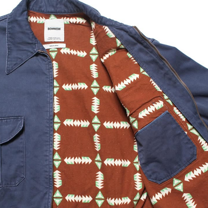BOWWOW(oEE) / NAVAJO LINED WRECKER SERVICE JACKET AGED -AGED NAVY- #BW252-NWSJ(6)