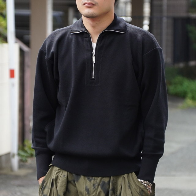  Olde H&Daughter(I[hGC`Ahh[^[)/ WOOL KNIT TRACK HALF ZIP -2color- #BK085(6)