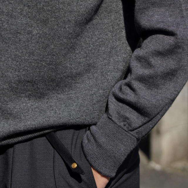 y25AWzMAATEE&SONS(}[eB[AhTY)/ COMBI P/O CREW NECK SWEATER -NAVY,CGRY- #MT5303-0121(6)