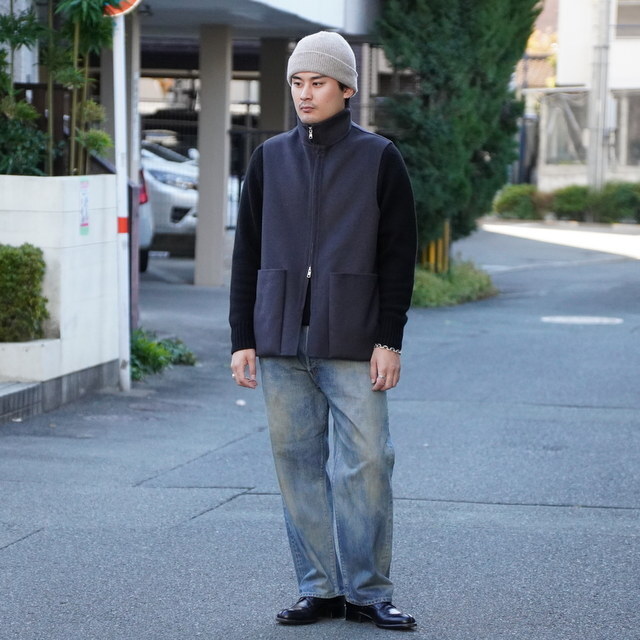 �y25AW�zMAATEE&SONS(�}�[�e�B�[�A���h�T���Y)/ W-FACE VEST -CHACOAL- #MT5303-0905(6)