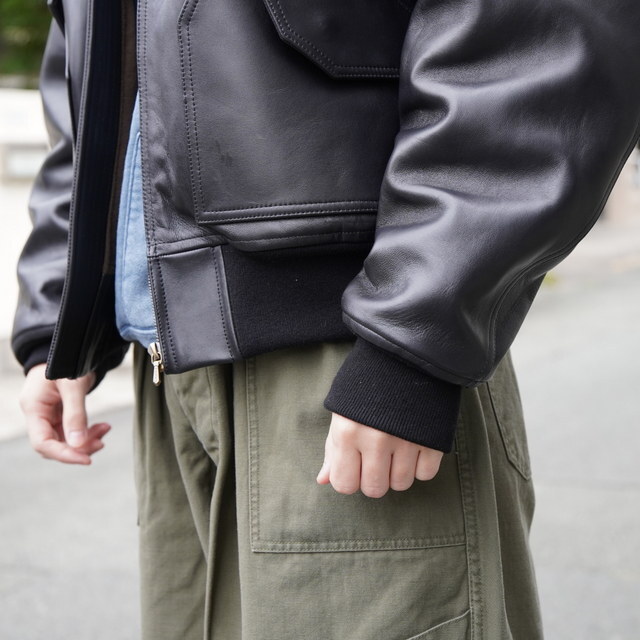 �y26SS�z A.PRESSE(�A �v���b�Z) / Leather CWU-45 Flight Jacket -BLACK- #26SAP-01-03(6)