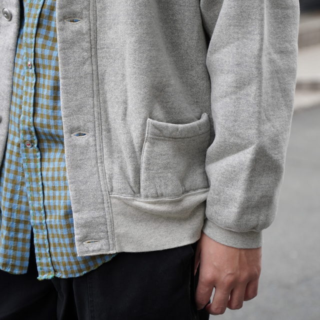 �y26SS�z A.PRESSE(�A �v���b�Z)/ Vintage Sweat Cardigan -BLACK,GRAY- #26SAP-05-14(6)