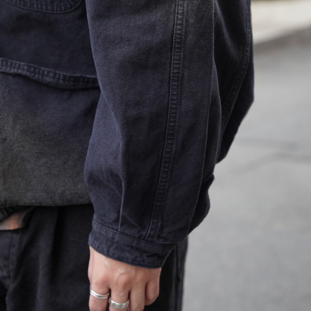 �y26SS�zssstein(�V���^�C��) / SULFUR DYED OXFORD VINTAGE JACKET -BLACK- #ST1387(6)