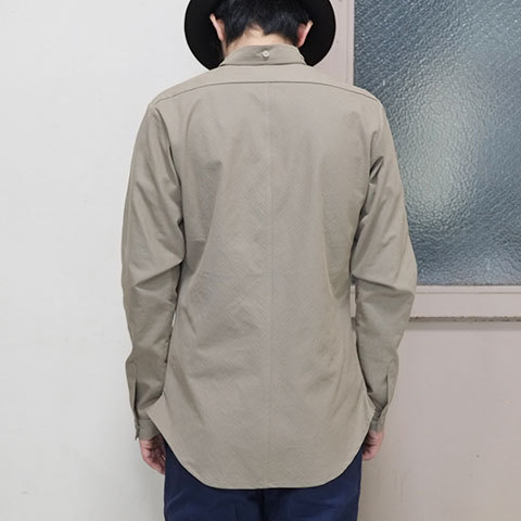 【50% OFF SALE】THE ESSENCE(エッセンス) COTTON SHIRT WITH DOUBLE COLLAR -(82)BEIGE- (7)