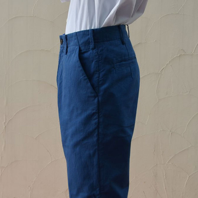 semoh(Z[) cotton chino taipered pants -blue-(7)