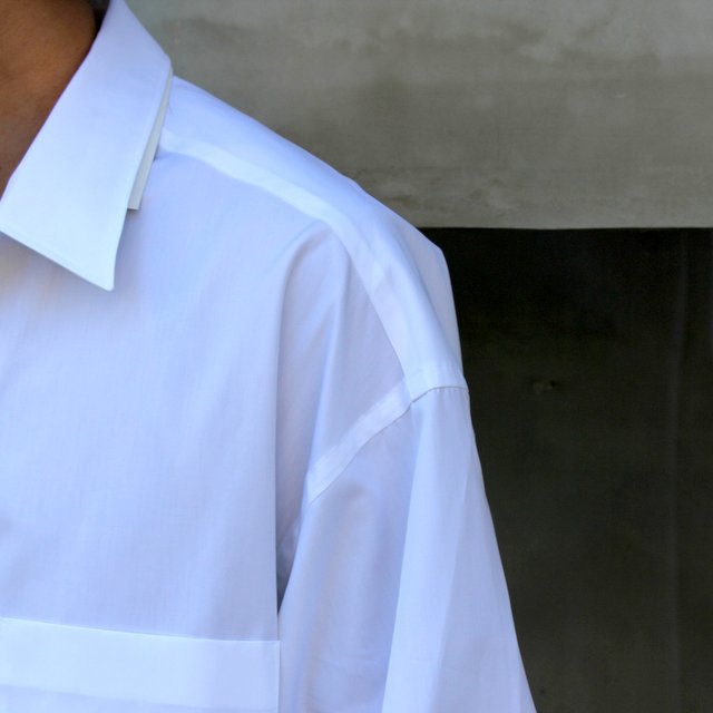 Graphpaper (グラフペーパー)/ THOMAS MASON for GP Oversized Regular Collar Shirt -WHITE- #GM212-50227(7)