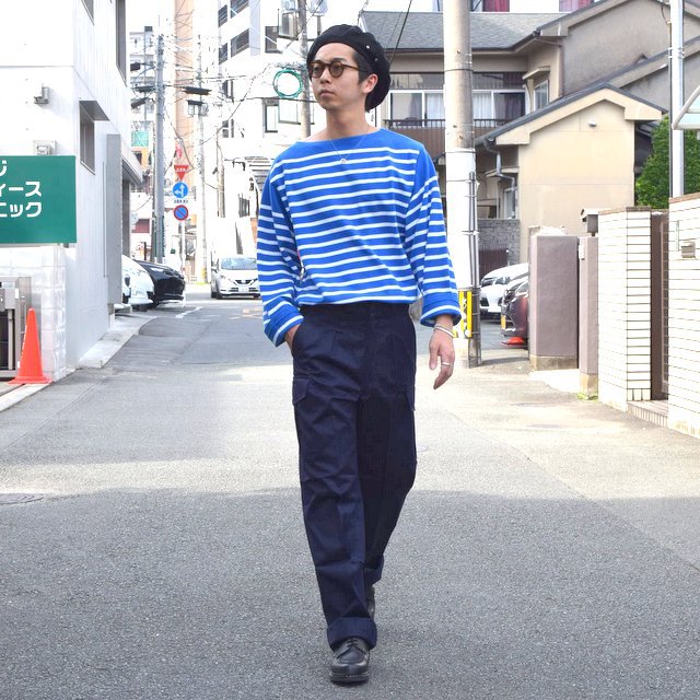 Ets.MATERIAUX(イーティーエスマテリオ)/ FRENCH PANEL BORDER ‐BLUE Ets.MATERIAUX(イーティーエスマテリオ)/ FRENCH PANEL BORDER ‐BLUE