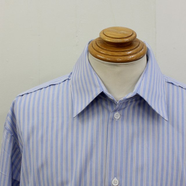 CAMIEL FORTGENS(J~G tH[gQX)/ big shirt raw, cotton, stripe. -blue stripe- #CF.12.04.03(7)