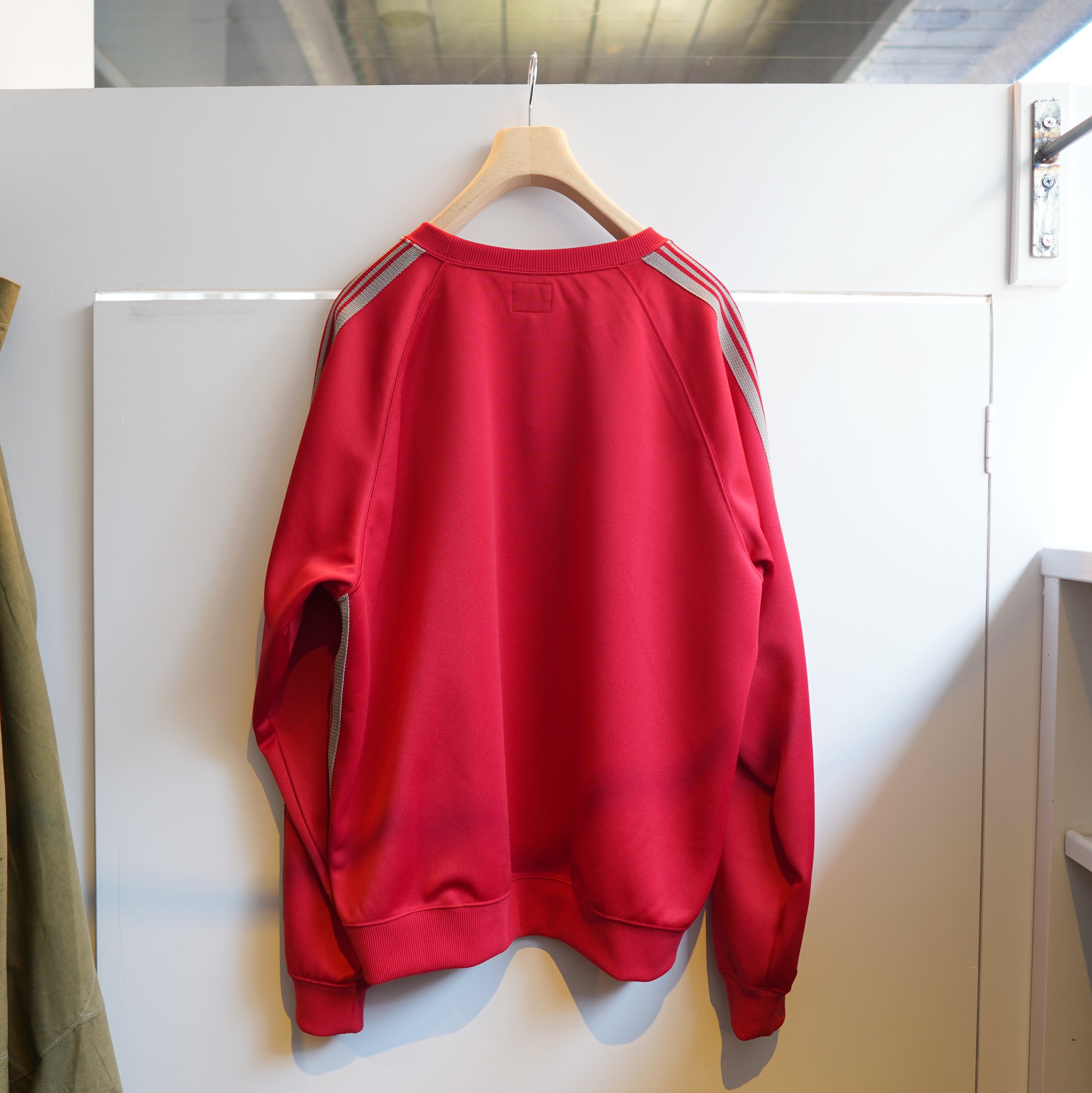 NEEDLES(ニードルス)/TRACK CREW NECK SHIRT POLY SMOOTH -RED- KP219(7)