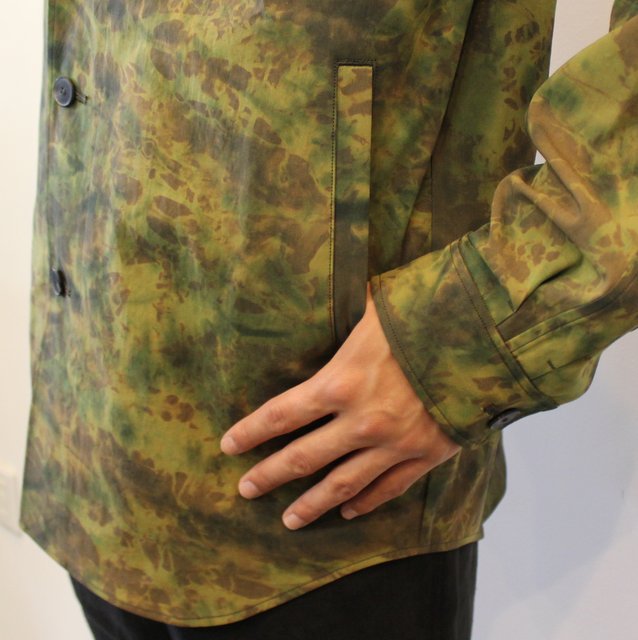 山内 (やまうち)/ 塩縮加工超強撚コットン・ハコムラシャツジャケット -camouflage- #22135-B(7)