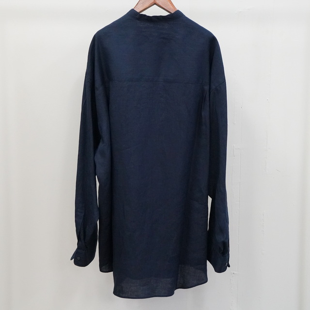 Graphpaper (グラフペーパー)/ Linen L/S Oversized Band Collar Shirt -2color- #GM232-50062B(7)