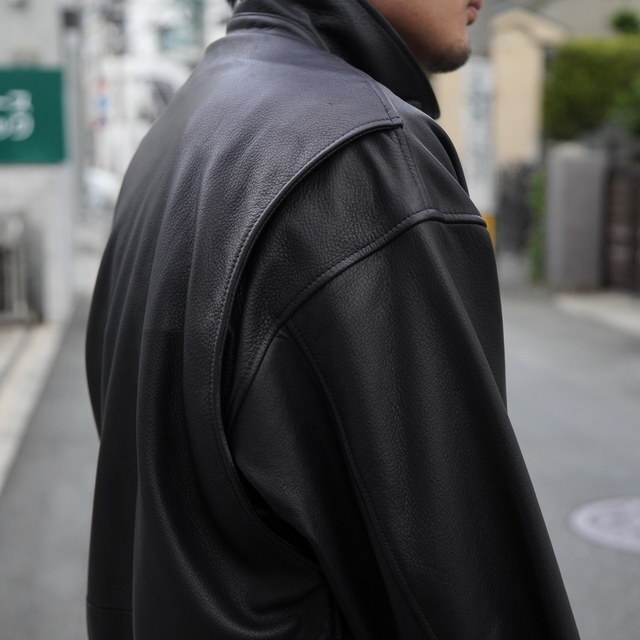  [24AW] YOKE([N)/ LEATHER FLIGHT JACKET -BLACK- #YK24FW0750B(7)