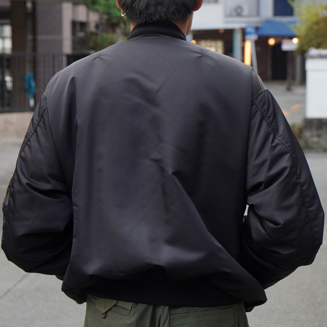 [24AW]ssstein(V^C) / OVERSIZED FLIGHT JACKET -BLACK- #ST925(7)