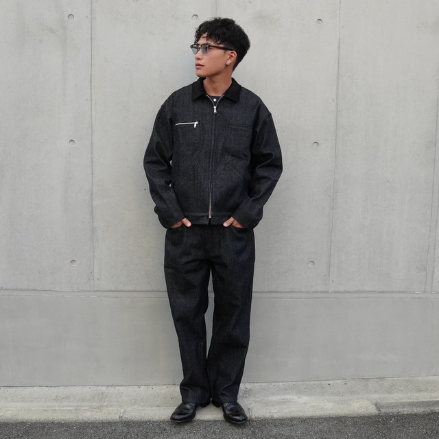 RANDY'S GARMENTS(fB[K[c)/Black Ice 12oz Washed Denim 5-Pocket Jean -INDIGO-(7)