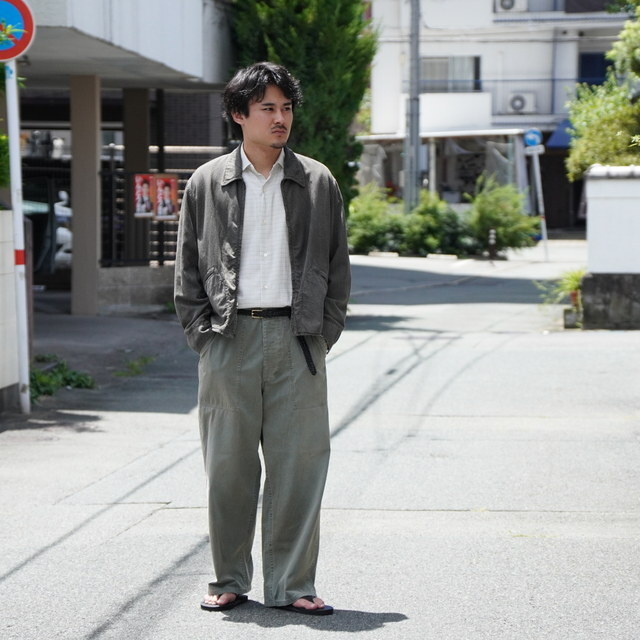 y25AWz A.PRESSE(A vbZ)/ VINTAGE UTILITY PANTS -SAGE- #25AAP-04-27(7)