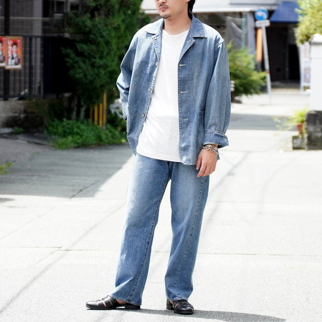 ULTERIOR(AeA) / FADED LIGHT DENIM COVERALL  -FADED BLUE- #USH65-KC200-B(7)