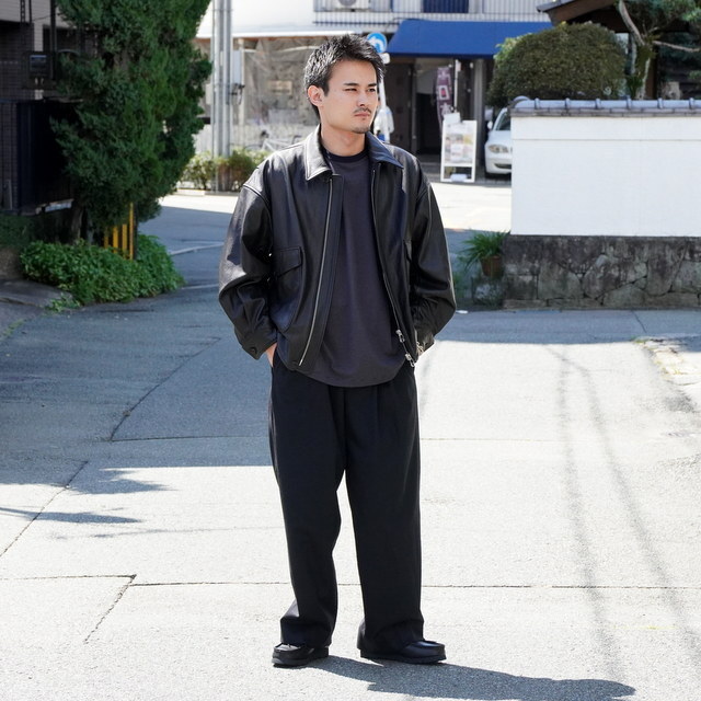  [25AW] YOKE([N)/ LEATHER FLIGHT JACKET -BLACK- #YK25FW01017B(7)