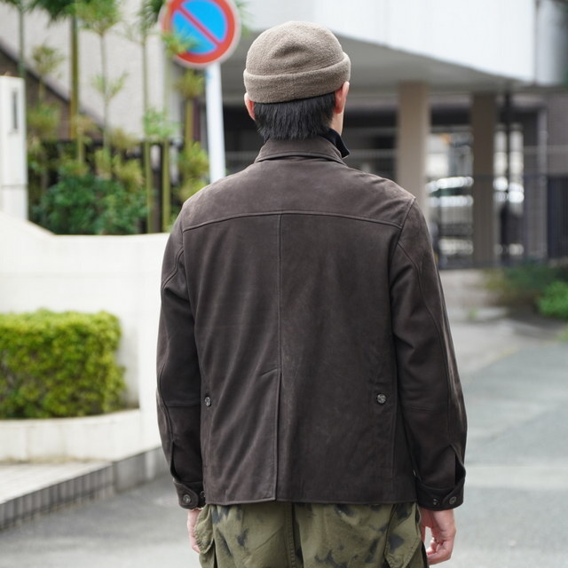 y25AWzCCU(V[V[[)/ HUNTING JACKET -BLACK,BROWN- #SH-63-C-NUBCK-4(7)