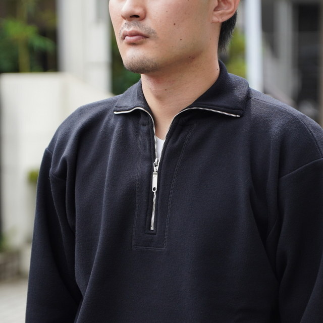  Olde H&Daughter(I[hGC`Ahh[^[)/ WOOL KNIT TRACK HALF ZIP -2color- #BK085(7)