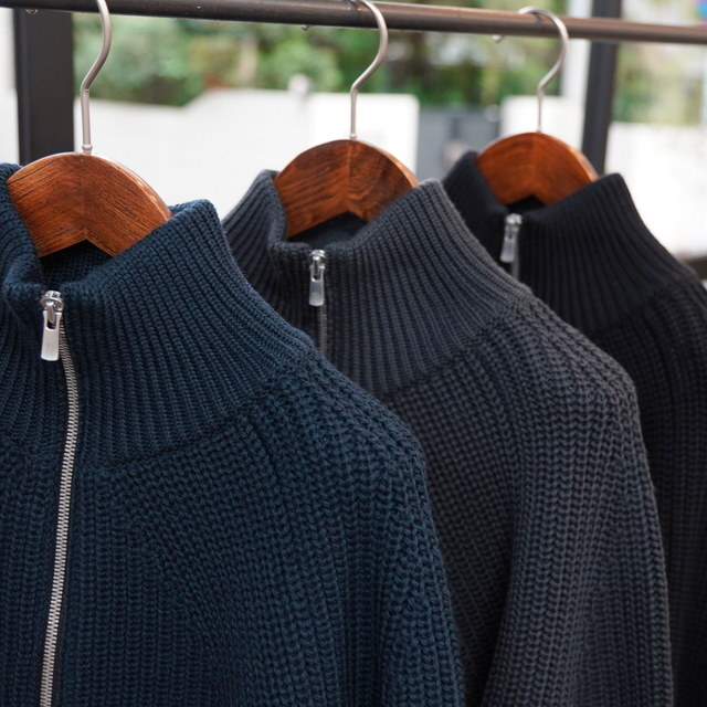 y25AWzBATONER(ogi\) / SIGNATURE DRIVERS KNIT - DARK GREEN~NAVY, CHARCOAL BLUE, BLACK- #BN-25FM-040(7)