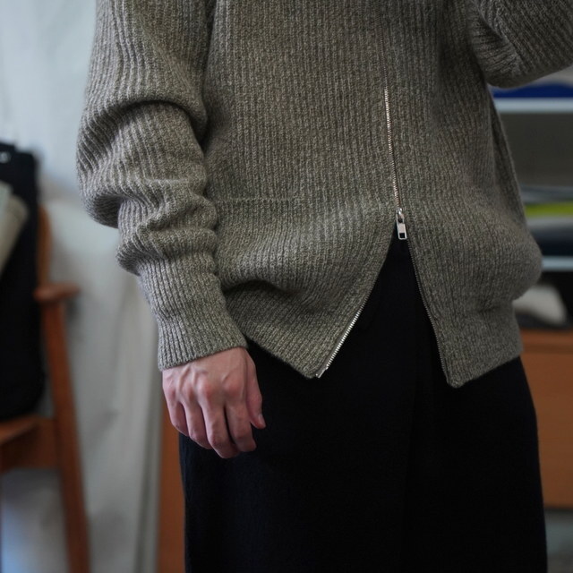 y25AWzHERILL(w)/ GCtwist Driversknit  -BLACK,OLIVE- #25-080-HL-8100-30(7)