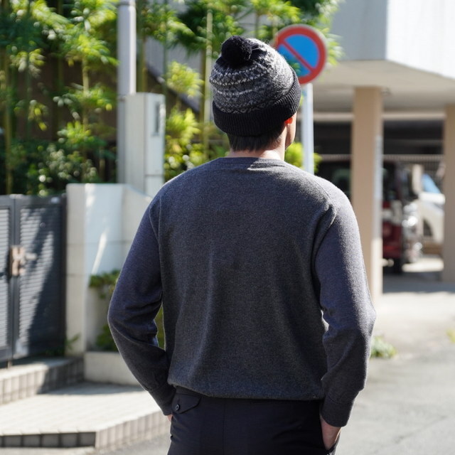 y25AWzMAATEE&SONS(}[eB[AhTY)/ COMBI P/O CREW NECK SWEATER -NAVY,CGRY- #MT5303-0121(7)