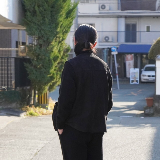 �y26SS�zCCU(�V�[�V�[���[)/ CHIMAYO VEST -BLACK- #V-11-C-SUEDE-5(7)