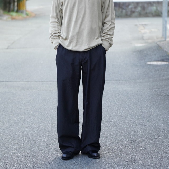 ULTERIOR(�A���e���A) / WASHED WOOL SILK TWILL JKT,WASHED WOOL SILK TWILL DRAWSTRING PANTS�ySET UP�z-BLACK- #UJK29-LA231-A(7)