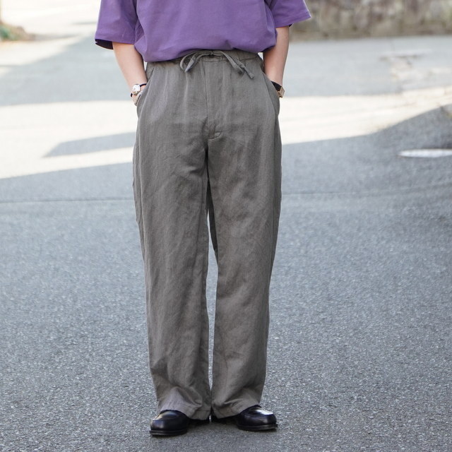 ULTERIOR(�A���e���A) / WASHED C/L CORKSCREW JKT , WASHED C/L CORKSCREW DRAWSTRING PANTS�ySET UP�z-KHAKI GREY- #UJK29-LA235-B(7)