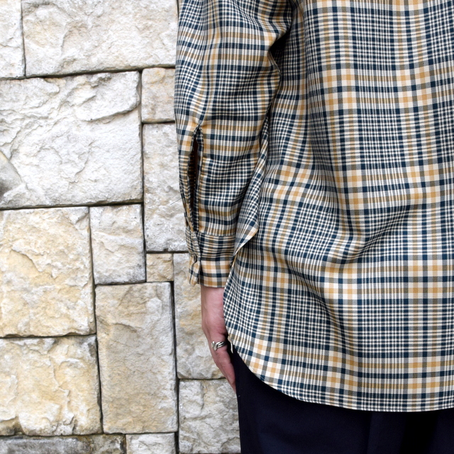 y30% off salezy2019 AW z MARKAWARE(}[JEFA)/Organic Wool Check Serge Comfort Fit Shirts -BEIGE- (8)