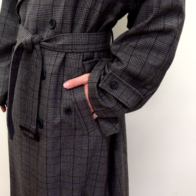 stein(シュタイン)/ DEFORMATION TRENCH COAT -GLEN CHECK- #ST-175-2