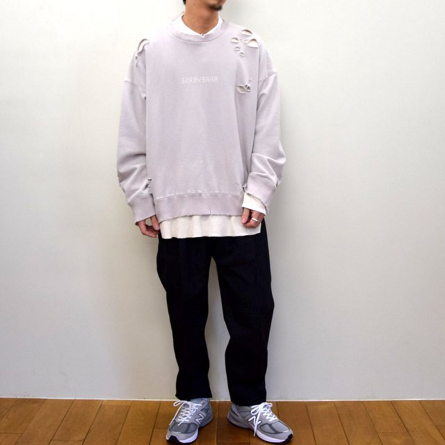 stein(V^C)/ OVERSIZED LAYERED SWEAT LS -CHARCOAL- #ST189(8)