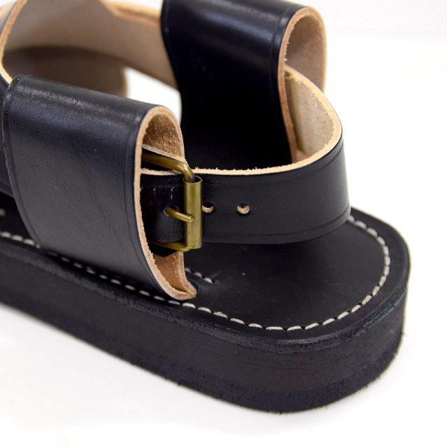 Le Sac du Berger(ル サックデュベルジュ)/ LEATHER SANDAL -BLACK