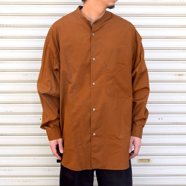 Graphpaper (グラフペーパー)/ BROAD OVERSIZED L/S BAND COLLAR SHIRT -3Color- #GM213-50111B(8)