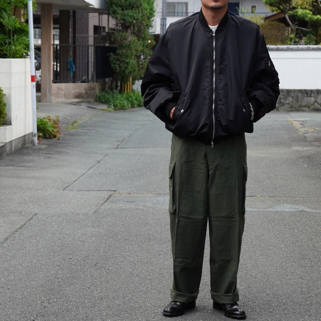 [24AW]ssstein(V^C) / OVERSIZED FLIGHT JACKET -BLACK- #ST925(8)