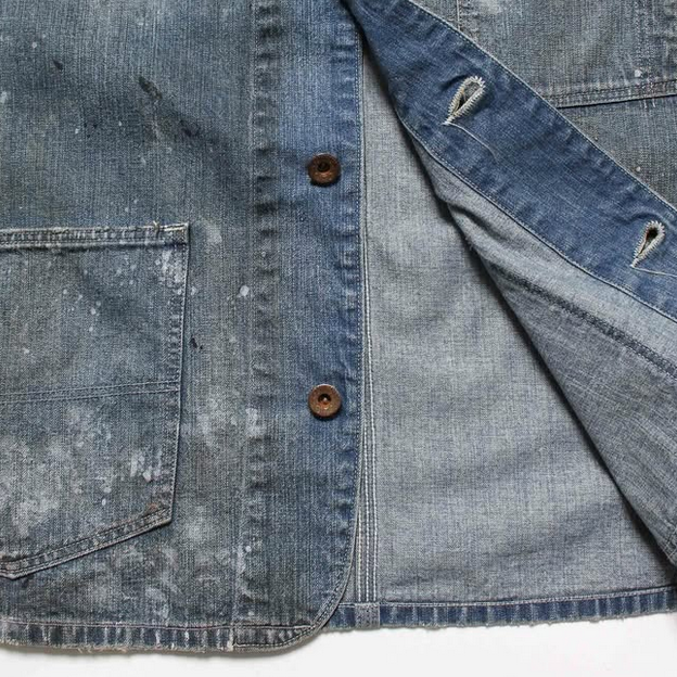 BOWWOW(oEE)/PAINT-STAINED ENGINEER'S COVERALL -AGED INDIGO- #BW252-PSEC(8)