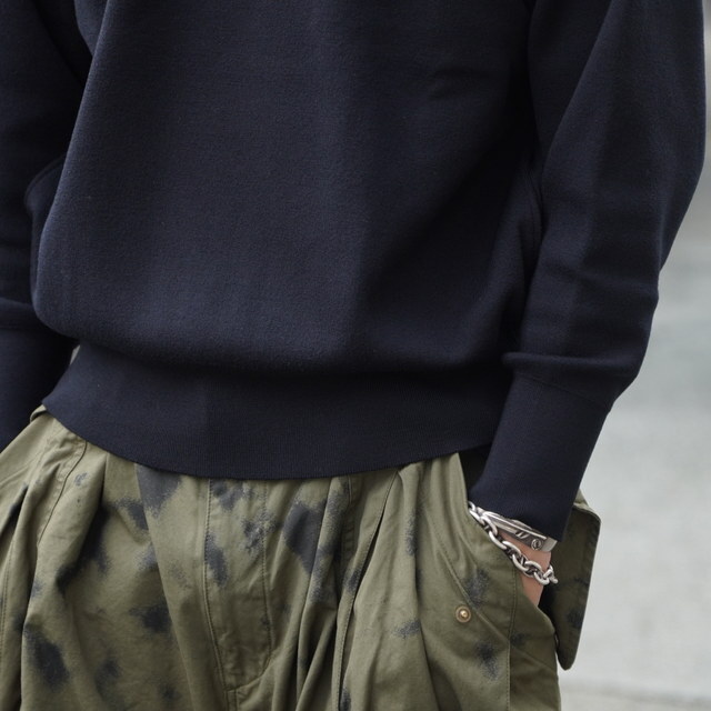  Olde H&Daughter(I[hGC`Ahh[^[)/ WOOL KNIT TRACK HALF ZIP -2color- #BK085(8)