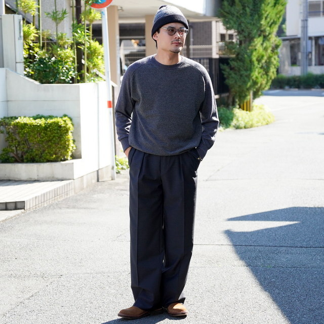 y25AWzMAATEE&SONS(}[eB[AhTY)/ COMBI P/O CREW NECK SWEATER -NAVY,CGRY- #MT5303-0121(8)