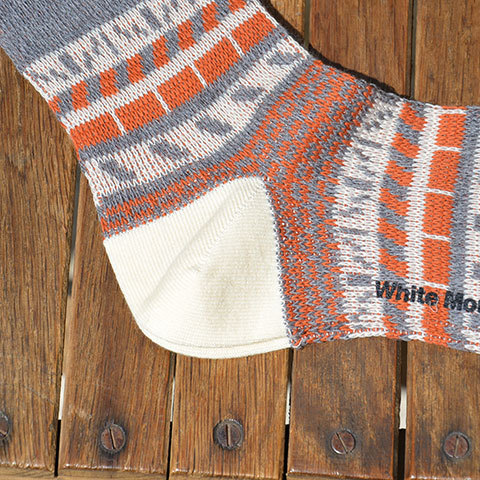 White Mountaineering(zCg}EejAO) Cotton Jacquard Abstract Pattern Middle Socks(9)