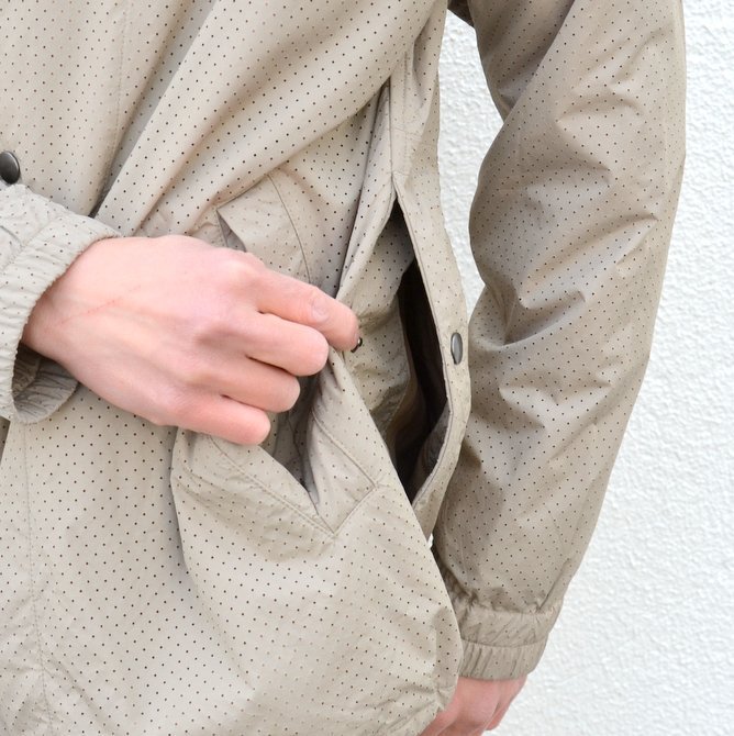 y40% off salezts(s) (eB[GXGX) Perforated Nylon Taffeta Cloth Coach Jacket -(32)Gray Beige- #TT36AJ02 (9)