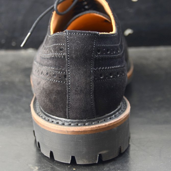 Arrow Footwear(A[tbgEFA)/ BLACK SUEDE 5 EYE BROGUE SHOE -BLACK SUEDE-(9)